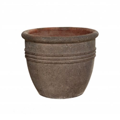 Old Ironstone Lined Cylinder Planters